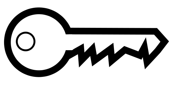Simple key clipart.