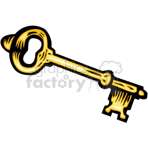Skeleton key clipart.