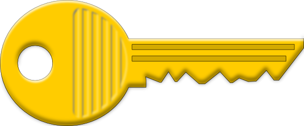 Yellow key clip.