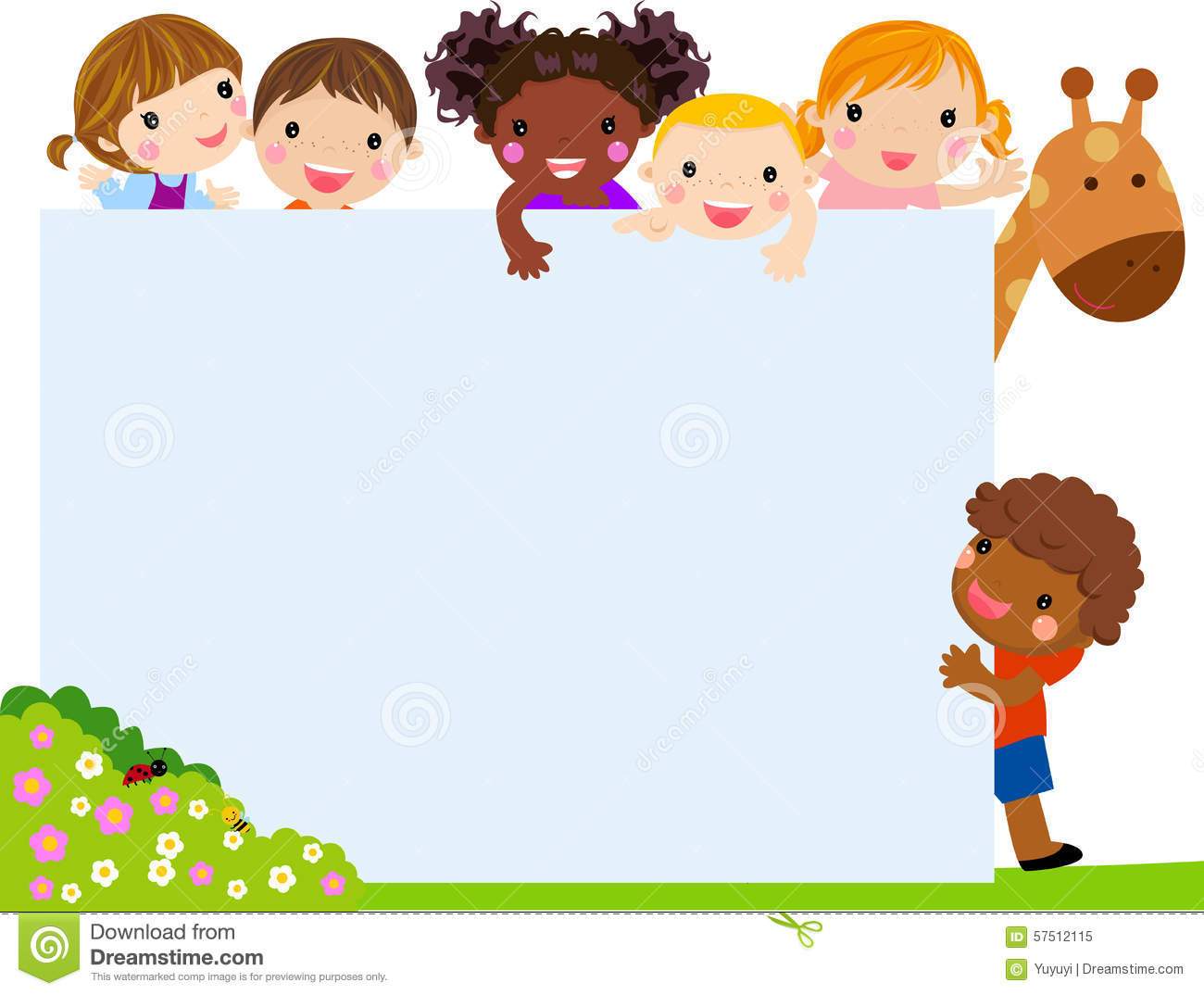 Kids clipart background.