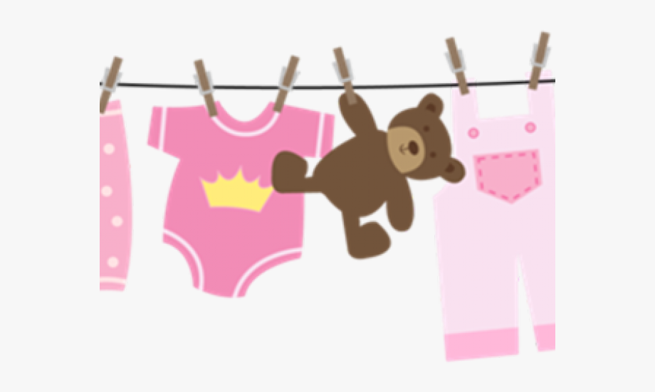 Baby clipart clothesline.