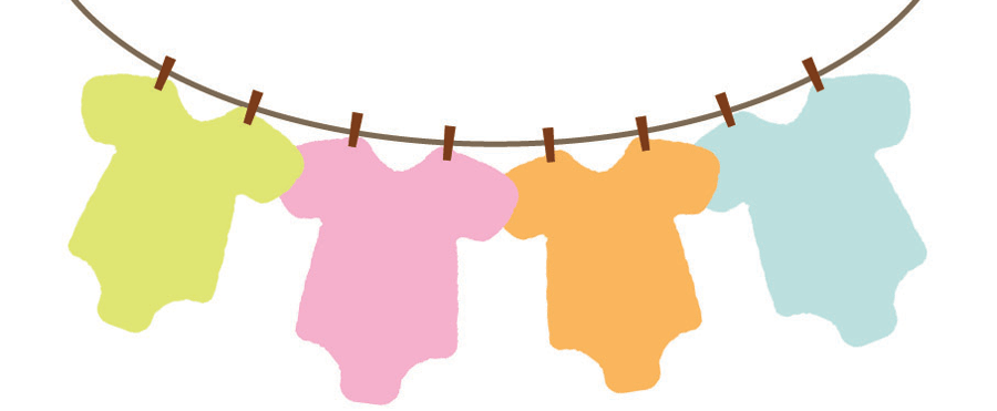 Baby Clothes Line Clipart