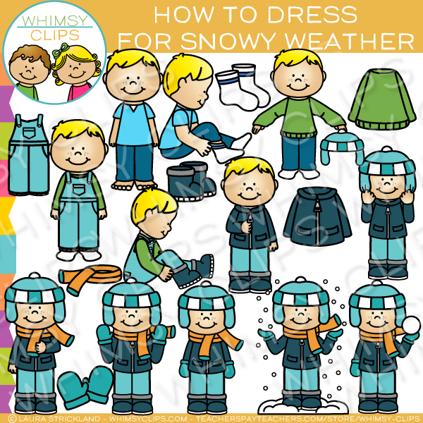 How to Dress for Winter Weather Clip Art