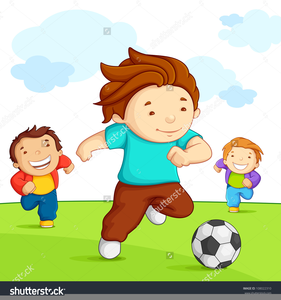 Clipart Pictures Children Playing Soccer