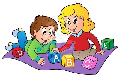 Children playing clipart.