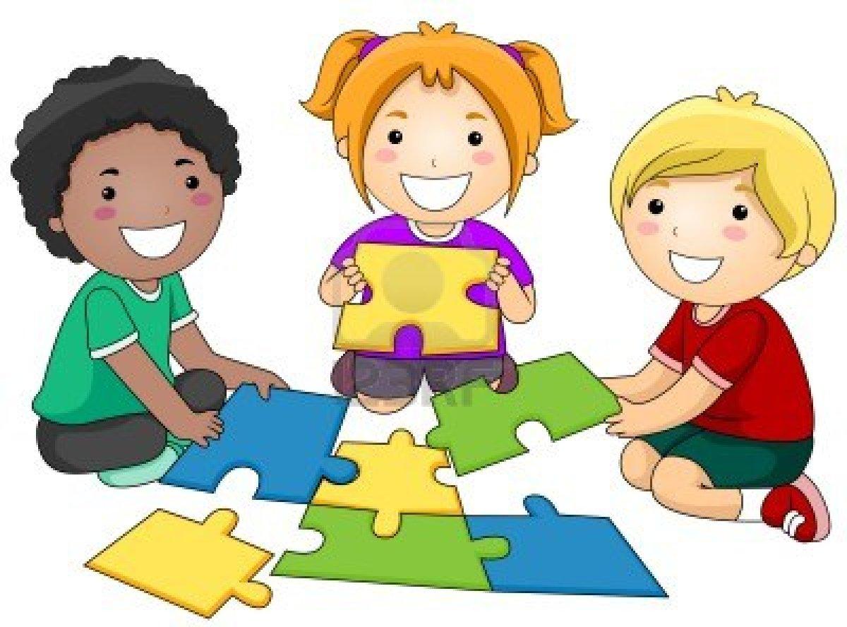 kids playing clipart game