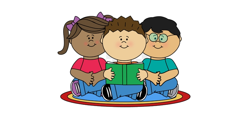 kids reading clipart center