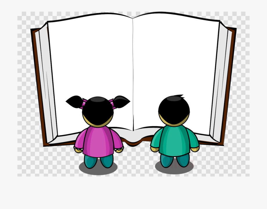 Child reading clipart.