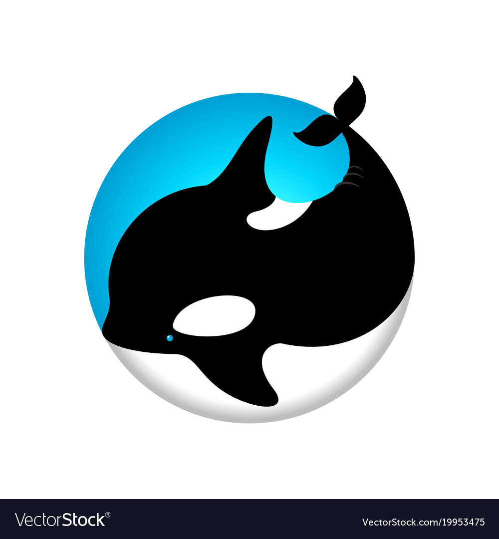 Logo cute whale.