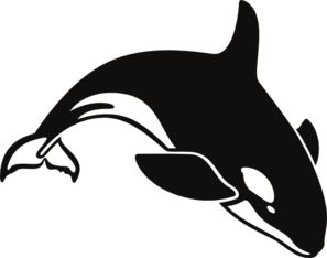 Whale outline clipart.