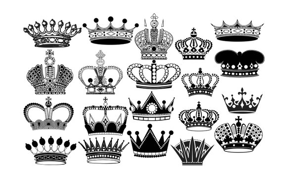 Crown Silhouette, Crown clipart, Royal Crown clip art, King