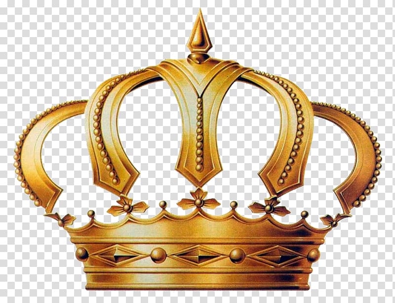 Gold crown illustration, Crown King , r transparent
