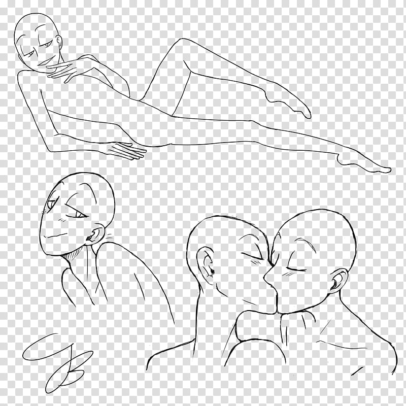 Flirty Bases, kissing couple sketch transparent background