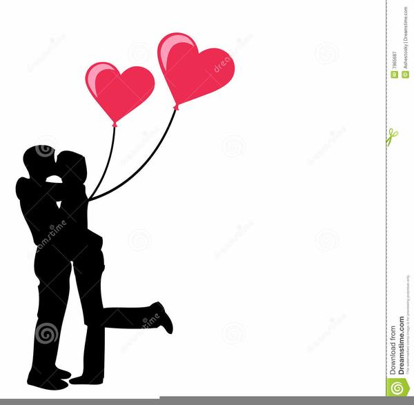 Man And Woman Kissing Clipart