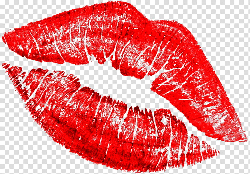 Red , red kiss mark transparent background PNG clipart