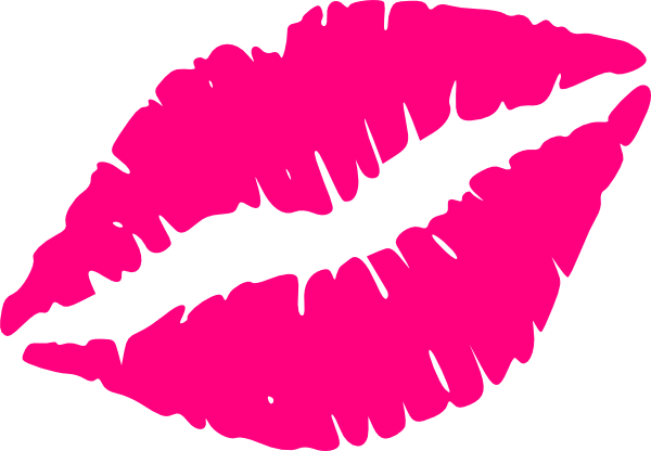 Pink kiss mark.