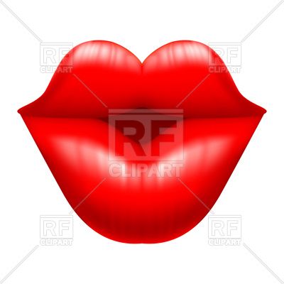 Lips charming kiss.