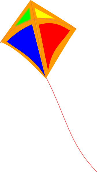 Colorful kite clip.