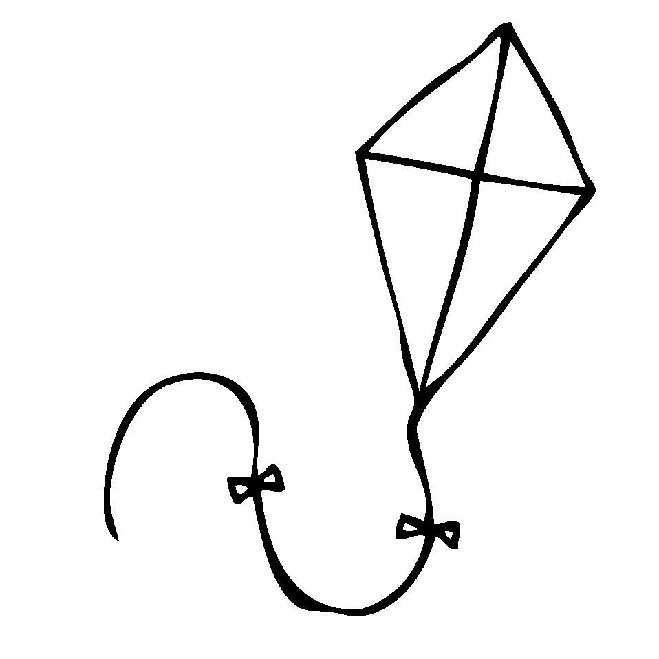 Clipart kite draw.