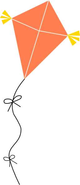 Orange Kite Clip Art at Clker