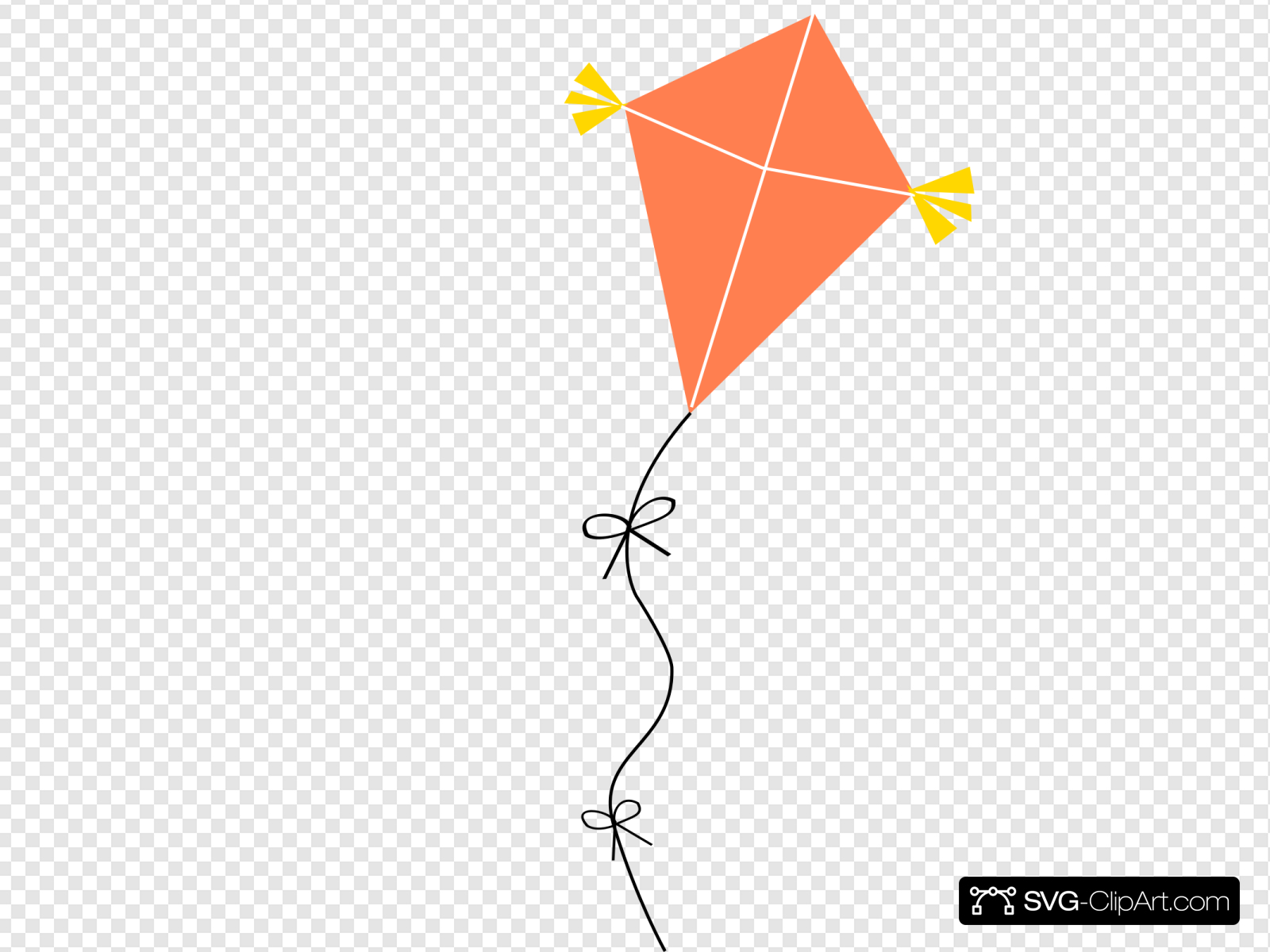 Orange kite clip.