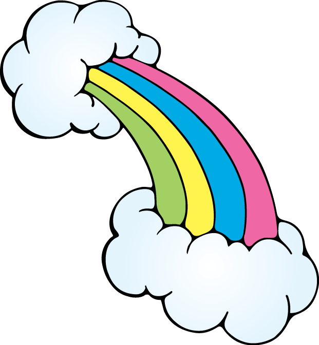 Kite clipart rainbow.