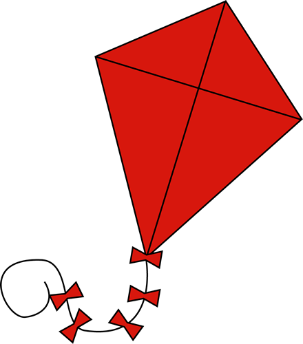 kite clipart red