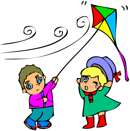 kite clipart windy day