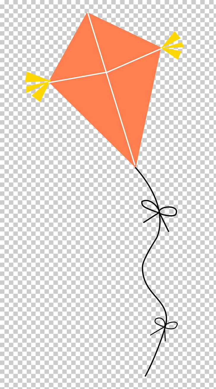 Paper Triangle Area Point, Kite, orange and yellow kite