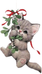 Christmas clip art kitten
