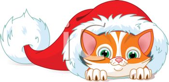 Christmas Kitten Clipart
