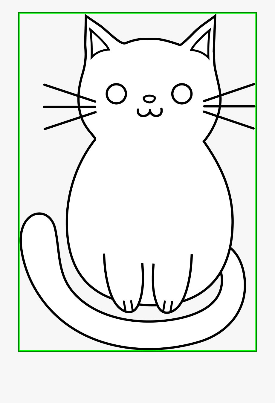 Kitten Clipart Coloring Page