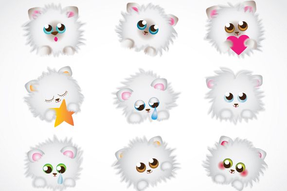 Fluffy Kittens Clip Art