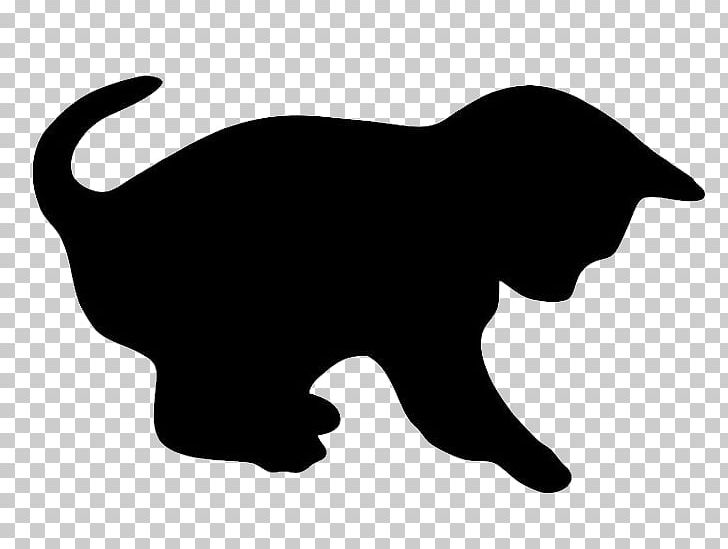 Cat Kitten Silhouette PNG, Clipart, Black, Black And White