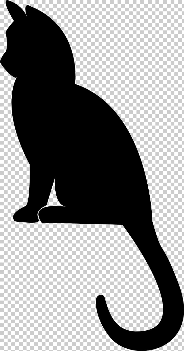 Kitten cat silhouette.