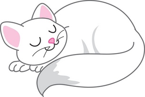 Kitten cat clipart image happy cat sleeping