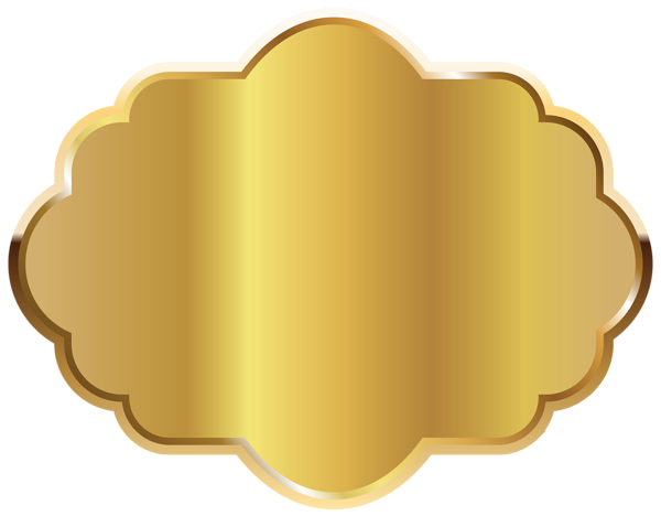 Gold Label Template Clipart Image