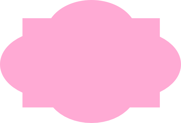 Pink label clip art.