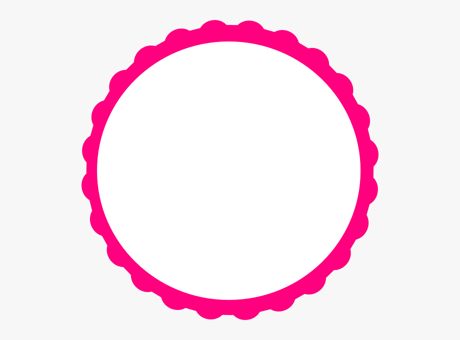 Pink Scallop Circle Frame Clip Art At Clker