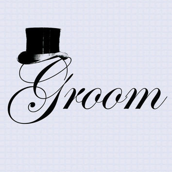 Groom printable ClipArt, Wedding label, Wedding sign Typography Printable  Digital Download for Iron