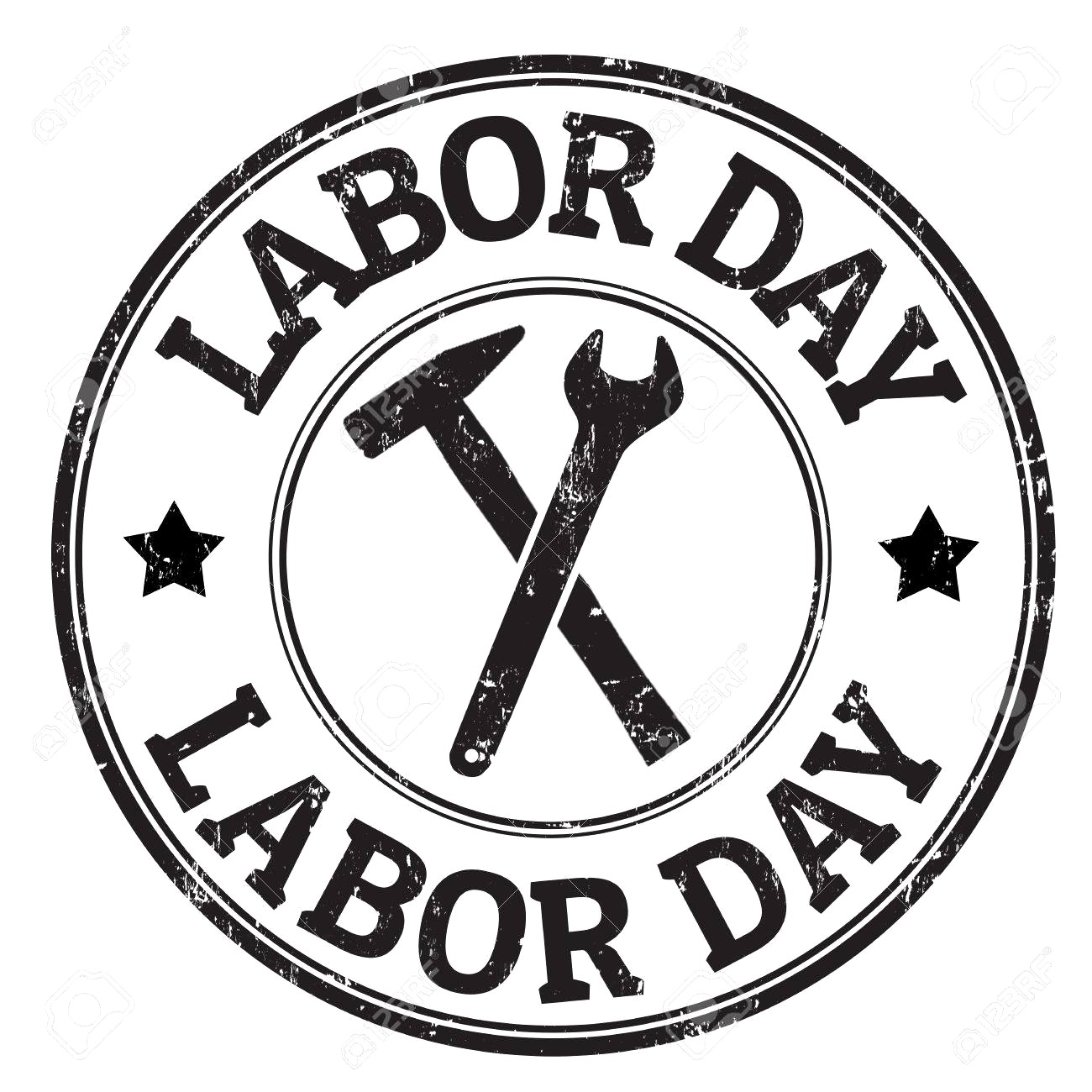 Labor day clipart black and white