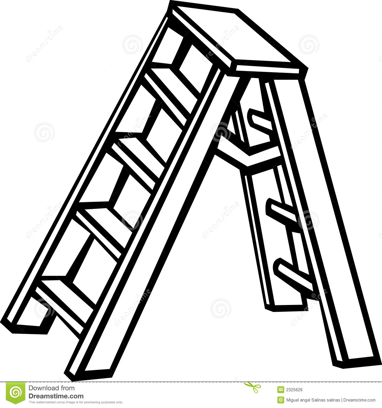 Ladder clipart black.