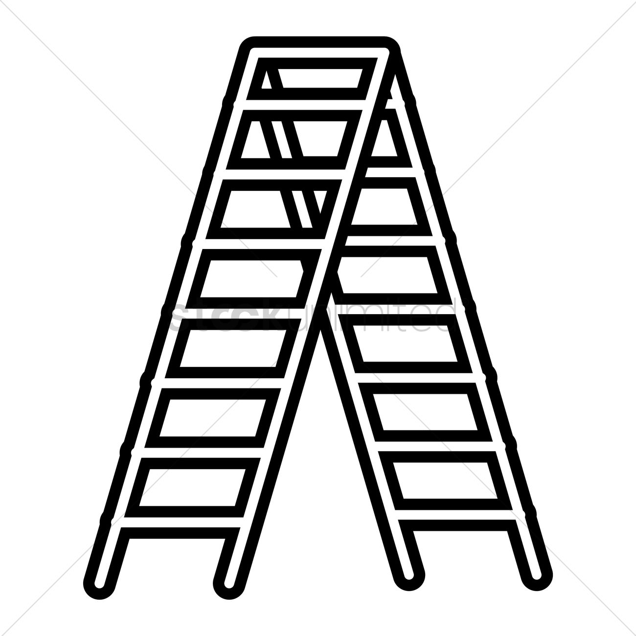 Ladder clipart black.