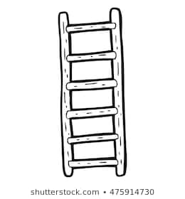 Ladder clipart black and white