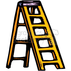 Yellow ladder clipart.