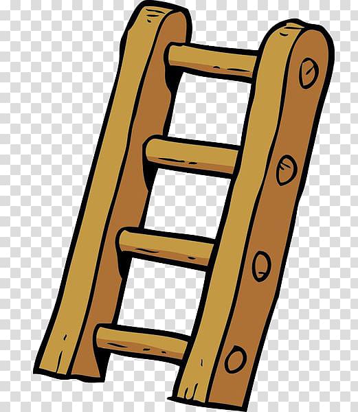 Brown ladder , Cartoon Ladder Illustration, Cartoon wooden