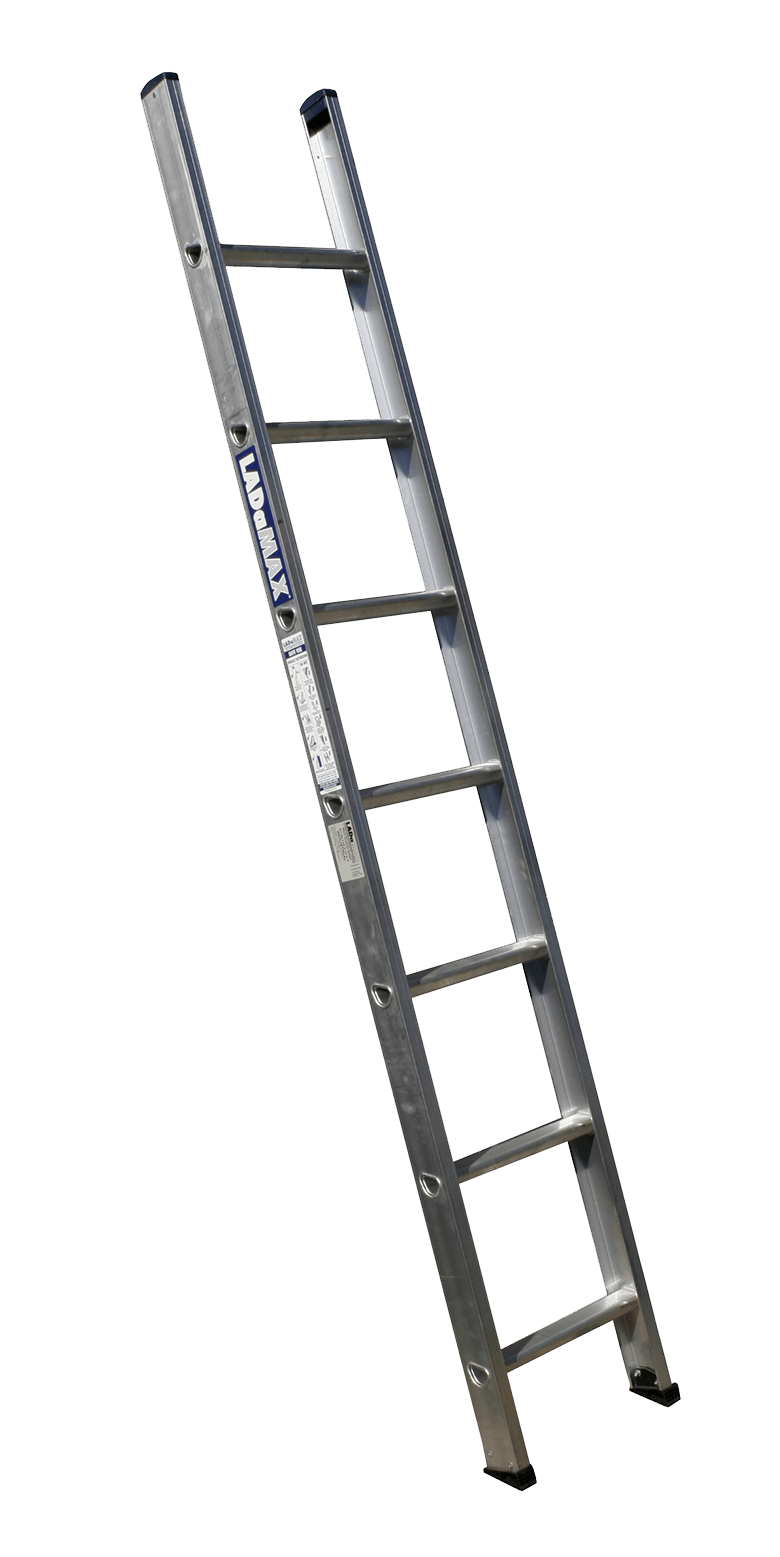 Single aluminium ladder.