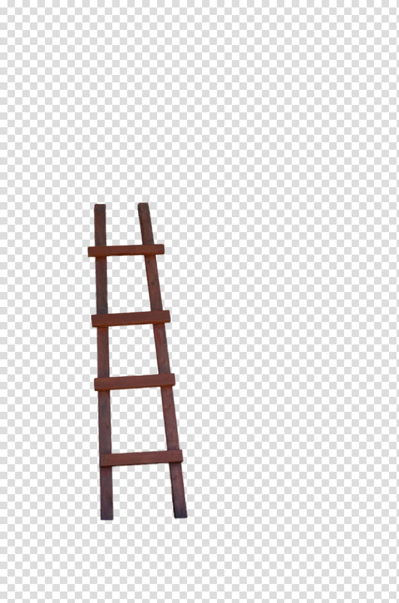 Wooden Ladder , brown ladder illustration transparent