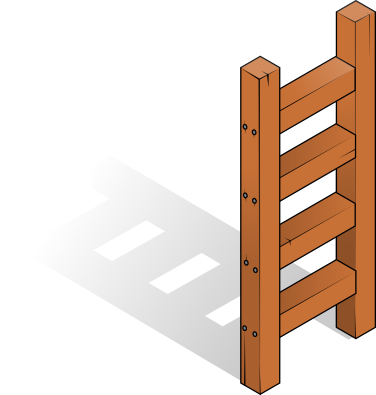 This wooden ladder clip art is