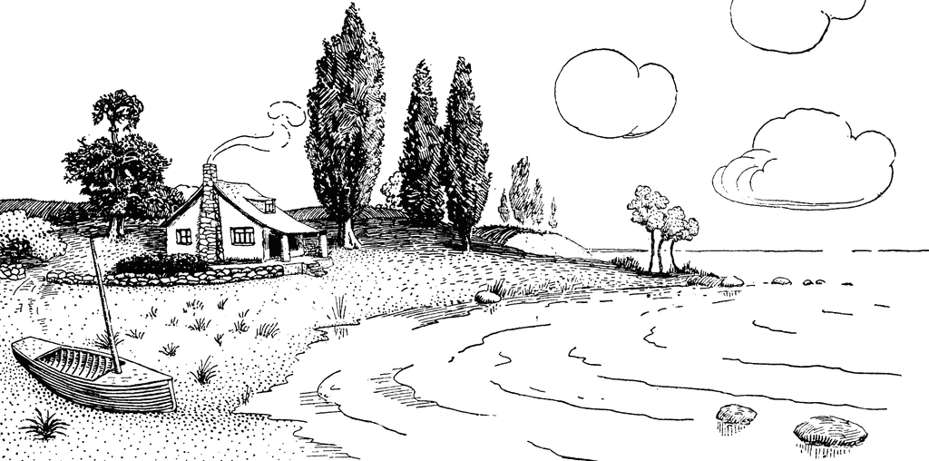 Free Lake Black And White Clipart, Download Free Clip Art